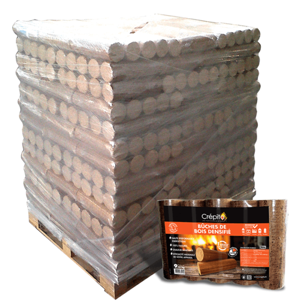 Packung mit 5 verdichteten Holzscheiten  – 30 cm – Image 2